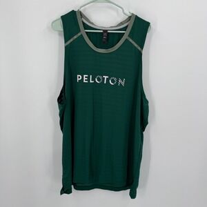 Peloton Mens XXL Training Tank‎ Top Green Sleeveless Athletic Workout Gym